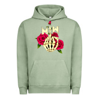 Pigment Oil Green motionless in white Urban Hoodie - linhVisuals