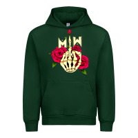 Forest Green motionless in white Urban Hoodie - linhVisuals