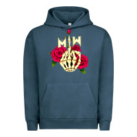 Pigment Midnight Navy motionless in white Urban Hoodie - linhVisuals
