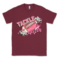 Burgundy tackle cancer Classic Tee - CowGirlArtShop