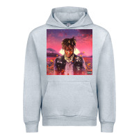Heather Grey Juice pink Urban Hoodie - linhVisuals