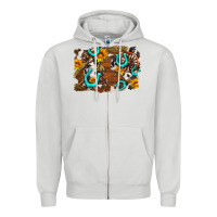 Dove Grey western cowhide horseshoe sunflower background Zipper Hoodie - AdoDesignShop
