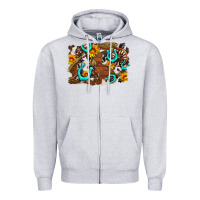 Heather Grey western cowhide horseshoe sunflower background Zipper Hoodie - AdoDesignShop