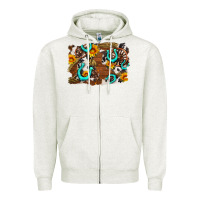 Oatmeal Heather western cowhide horseshoe sunflower background Zipper Hoodie - AdoDesignShop
