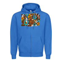 True Royal western cowhide horseshoe sunflower background Zipper Hoodie - AdoDesignShop
