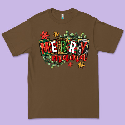 Merry Mama Premium Tee Designed By Cowgirlartshop