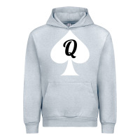 Heather Grey queen of spades clothes for women   qos tee t shirt Urban Hoodie - linhVisuals