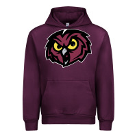 Mauve Wine temple owls Urban Hoodie - linhVisuals