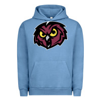 Pigment Pebble Blue temple owls Urban Hoodie - linhVisuals