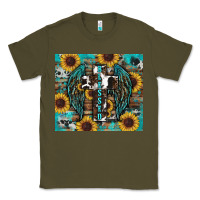 Army Green western blessed sunflower's Classic Tee - RanaPortraitStore