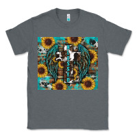 Charcoal Heather western blessed sunflower's Classic Tee - RanaPortraitStore