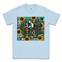 Dusty Blue western blessed sunflower's Classic Tee - RanaPortraitStore