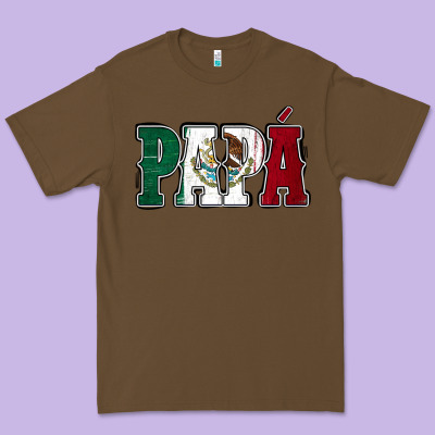 Mexican Flag Papá Premium Tee Designed By Jasminsmagicworld