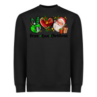 Black peace love  christmas Heavyweight Sweatshirt - AdoDesignShop