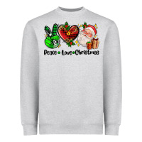 Heather Grey peace love  christmas Heavyweight Sweatshirt - AdoDesignShop