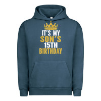 Pigment Midnight Navy it's my son's 15th birthday 15 years old boy t shirt Urban Hoodie - linhVisuals