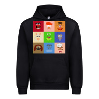 Black Muppets and Friends Urban Hoodie - linhVisuals