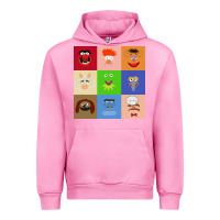 Fuchsia Pink Muppets and Friends Urban Hoodie - linhVisuals