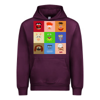 Mauve Wine Muppets and Friends Urban Hoodie - linhVisuals