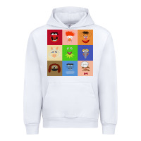 White Muppets and Friends Urban Hoodie - linhVisuals