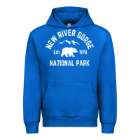 Cobalt womens new river gorge national park bear west virginia nature v neck Urban Hoodie - linhVisuals
