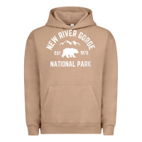 Pigment Burro womens new river gorge national park bear west virginia nature v neck Urban Hoodie - linhVisuals