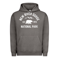 Pigment Tornado womens new river gorge national park bear west virginia nature v neck Urban Hoodie - linhVisuals