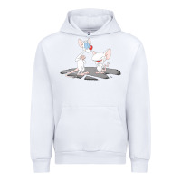 White newanimaniacs pinky and the brain Urban Hoodie - linhVisuals