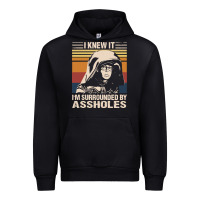Black i knew it im surrounded by assholes Urban Hoodie - linhVisuals