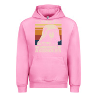 Fuchsia Pink i knew it im surrounded by assholes Urban Hoodie - linhVisuals