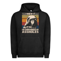 Pigment Black i knew it im surrounded by assholes Urban Hoodie - linhVisuals