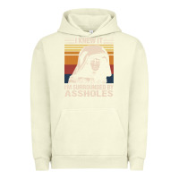 Pigment Pistachio i knew it im surrounded by assholes Urban Hoodie - linhVisuals