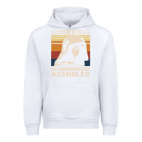 White i knew it im surrounded by assholes Urban Hoodie - linhVisuals