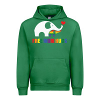 Emerald free mom hugs pride elephant rainbow Urban Hoodie - linhVisuals