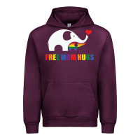 Mauve Wine free mom hugs pride elephant rainbow Urban Hoodie - linhVisuals