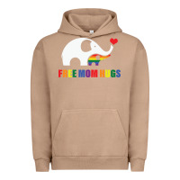 Pigment Burro free mom hugs pride elephant rainbow Urban Hoodie - linhVisuals