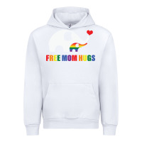 White free mom hugs pride elephant rainbow Urban Hoodie - linhVisuals