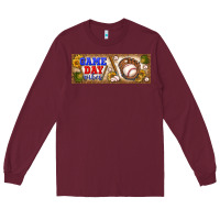 Burgundy game day vibes Long Sleeve Tee - BundleAndBundleShop