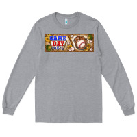 Heather Grey game day vibes Long Sleeve Tee - BundleAndBundleShop