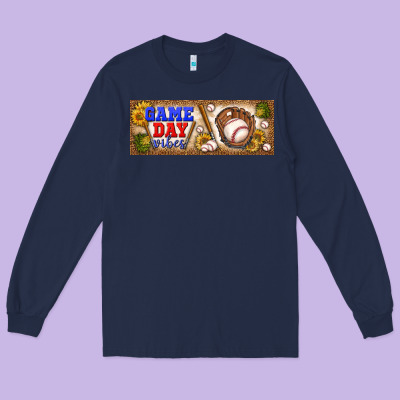 Game Day Vibes Long Sleeve Tee Designed By Bundleandbundleshop