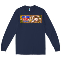 Navy game day vibes Long Sleeve Tee - BundleAndBundleShop