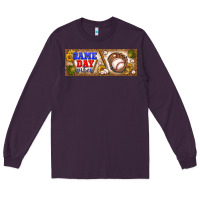 Plum game day vibes Long Sleeve Tee - BundleAndBundleShop