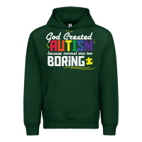Forest Green god created autism normal was too boring Urban Hoodie - linhVisuals