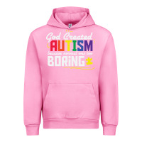 Fuchsia Pink god created autism normal was too boring Urban Hoodie - linhVisuals