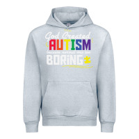 Heather Grey god created autism normal was too boring Urban Hoodie - linhVisuals