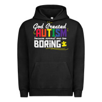 Pigment Black god created autism normal was too boring Urban Hoodie - linhVisuals