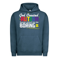Pigment Midnight Navy god created autism normal was too boring Urban Hoodie - linhVisuals