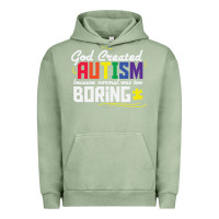 Pigment Oil Green god created autism normal was too boring Urban Hoodie - linhVisuals