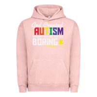Pigment Salmon god created autism normal was too boring Urban Hoodie - linhVisuals