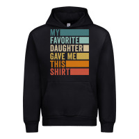 Black my favorite daughter gave me this shirt father's day pullover hoodie Urban Hoodie - linhVisuals